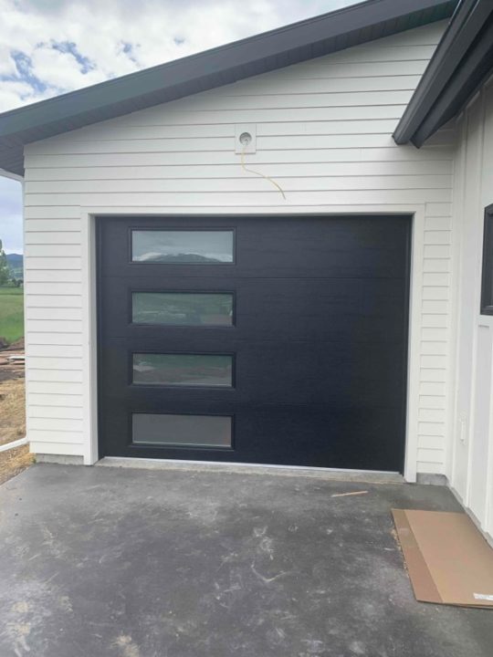 Modern Black Garage Door